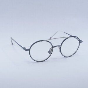 Thom Browne TB108 BGRYSLV50 Eyeglasses Grey/Silver 50mm Round Frame